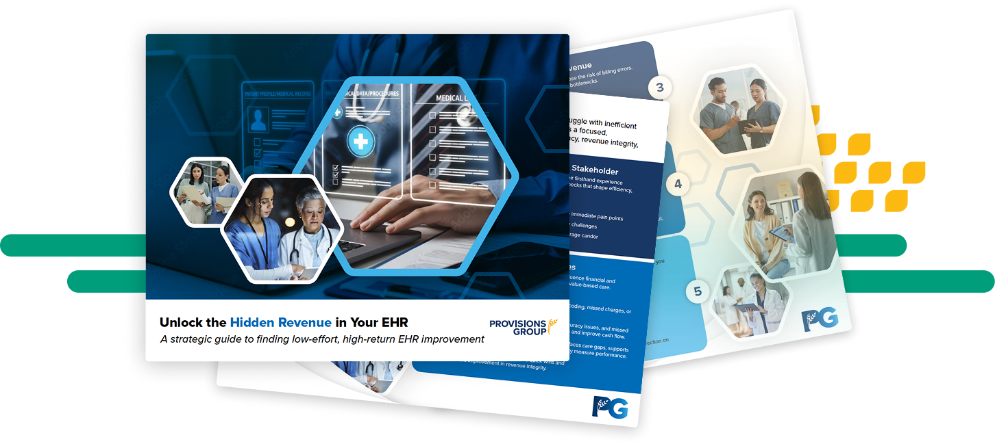 Cover of the guide: Unlock the Hidden Revenue in Your EHR