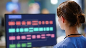 Team redesigning a clinical workflow from a current-state swim-lane map