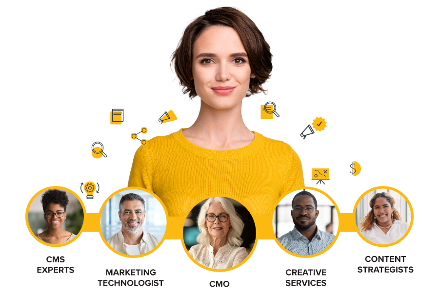 Access CMS experts, marketing technologists, CMOs, Creative Services, Content Strategists. and more.