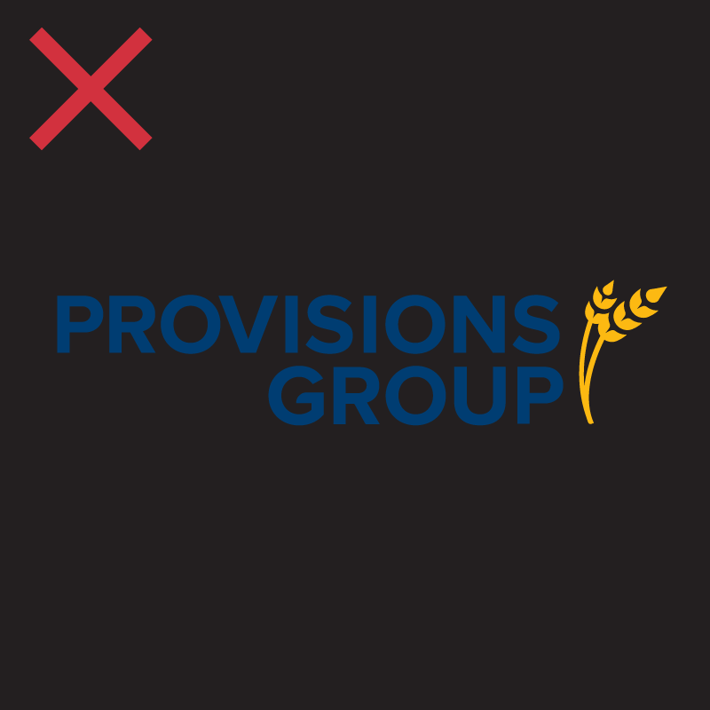 Do not place the logo against low contrast backgrounds.