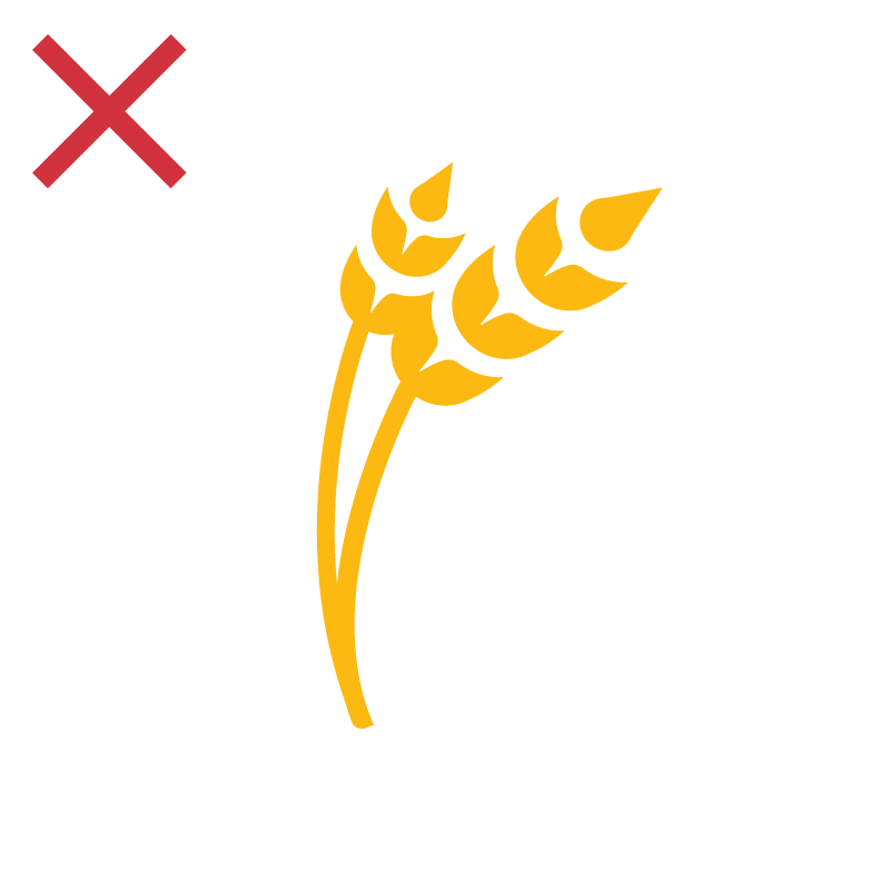 Do not use the wheat by itself as an icon.
