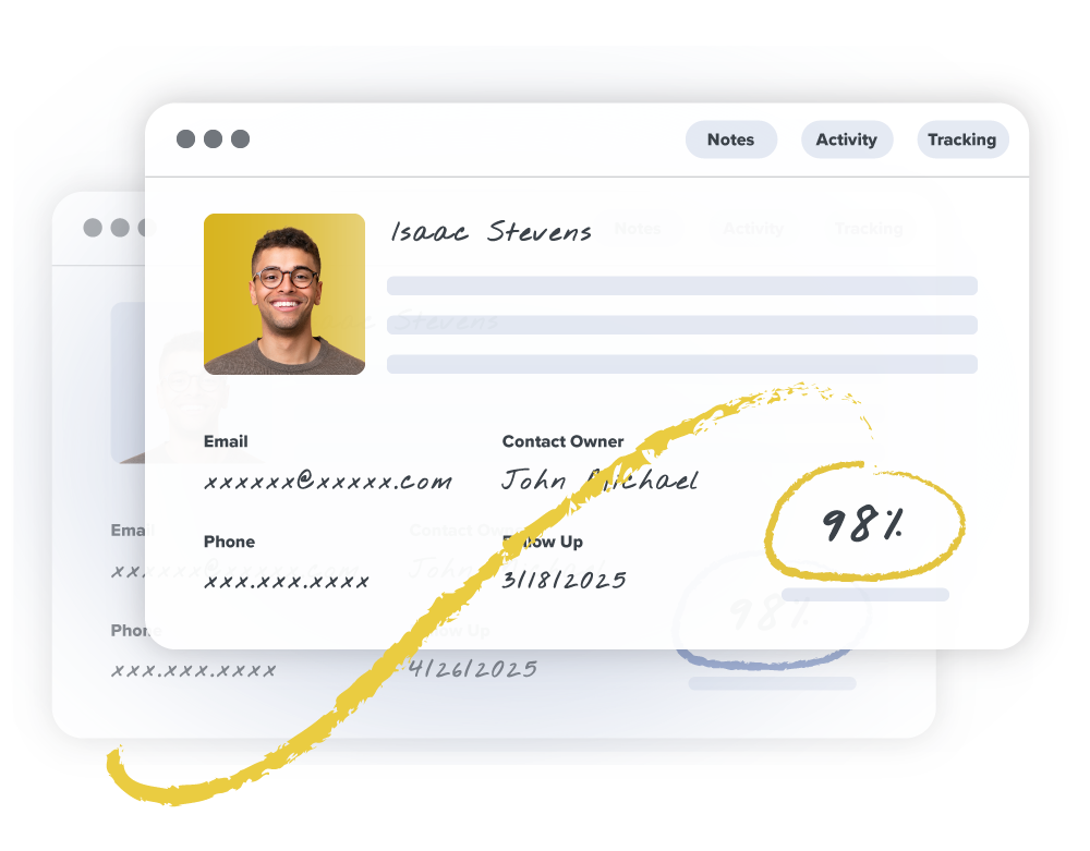 A high level example of a CRM customer profile