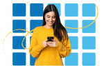 Woman using a phone