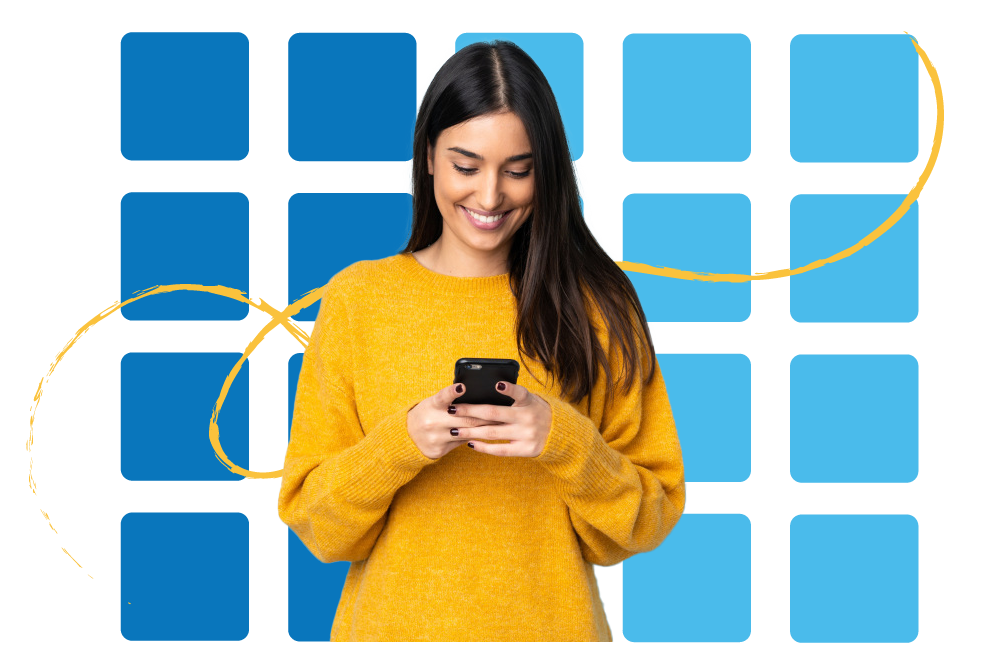 Woman using a phone Woman using a phone