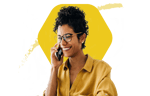 Woman on a phone call