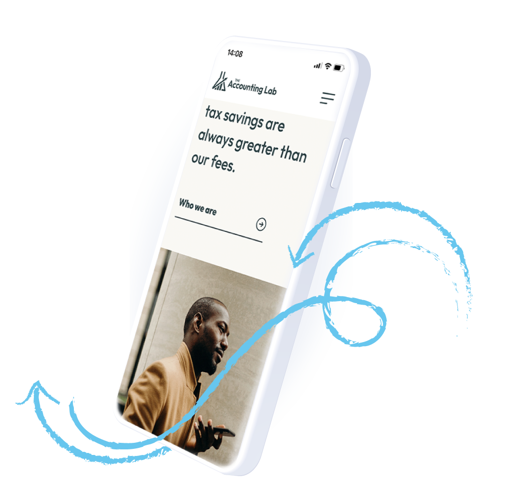 A responsive website, mobile screenshot A responsive website, mobile screenshot