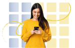 woman with phone